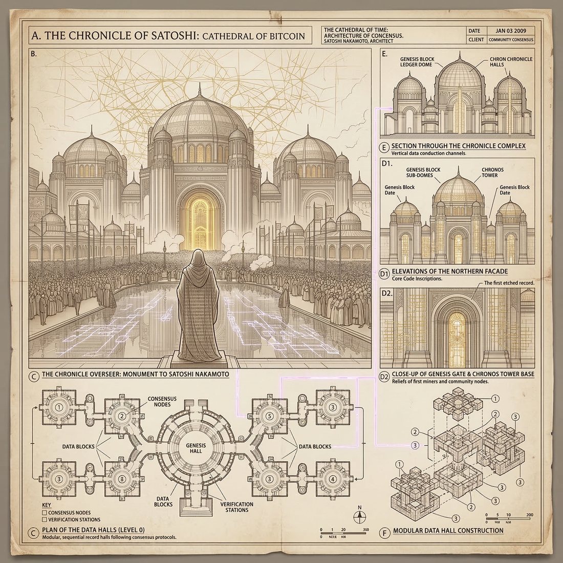 Plate 12 — Chronicle Cathedral Interior. Interior perspective of the nave and chancel.